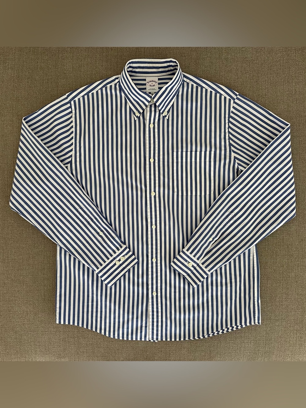 Brooks Brothers: Friday Shirt, Poplin Butcher Striped . M sz . Men’s . Blue
